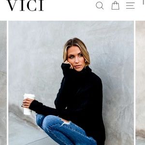VICI black Henry fall sweater